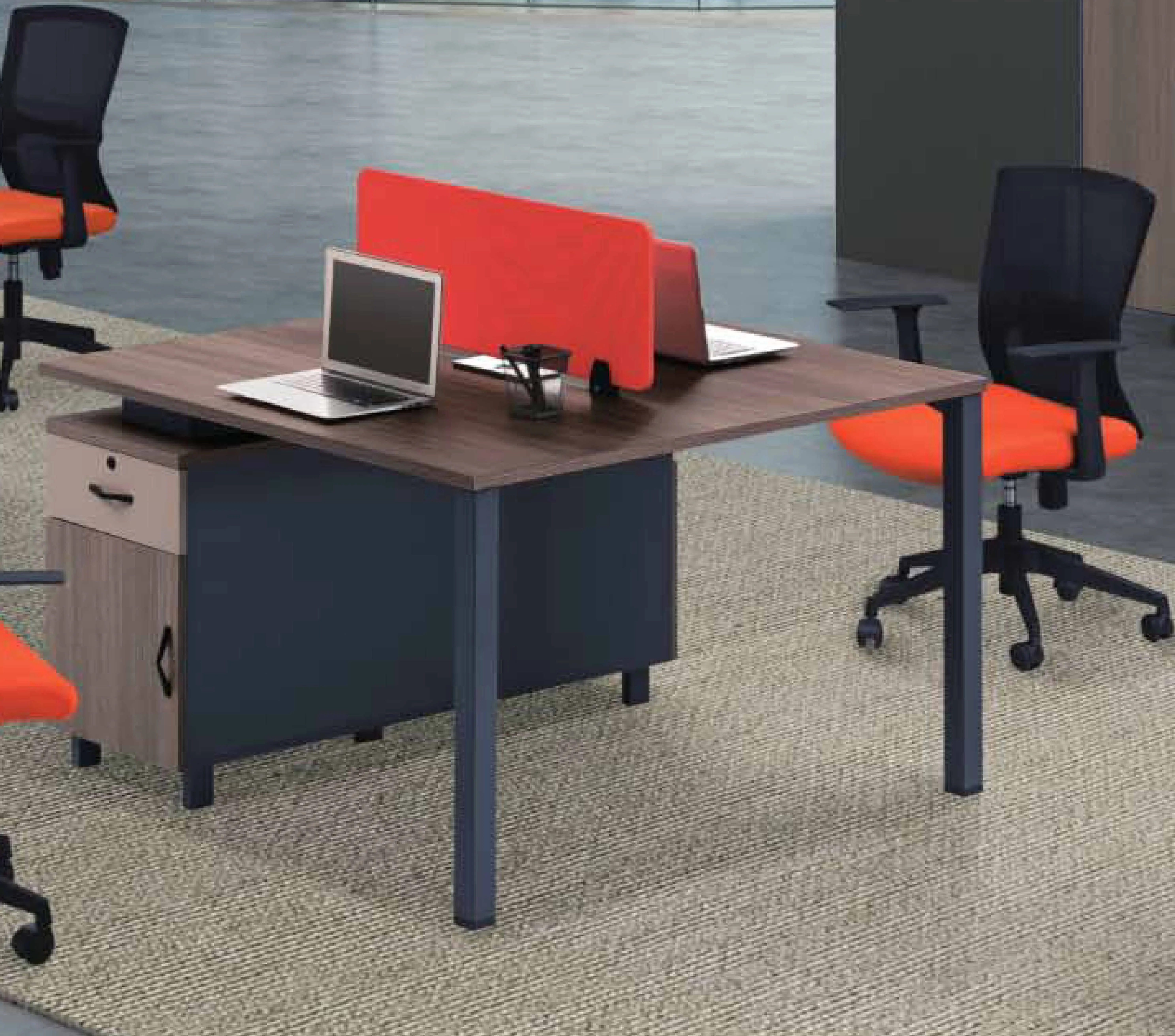Modern Nice Office Wood Grain Partner Work Station Desk Furniture View Modern Office Partner Desk Peiguo Product Details From Foshan Peiguo Furniture Manufacturing Co Ltd On Alibaba Com