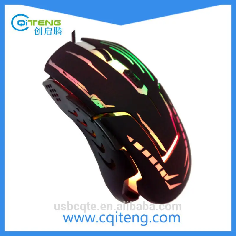 Usb оптическая 7-цвет дыхание из светодиодов свет 6 кнопки D игровая мышь 2400 точек/дюйм