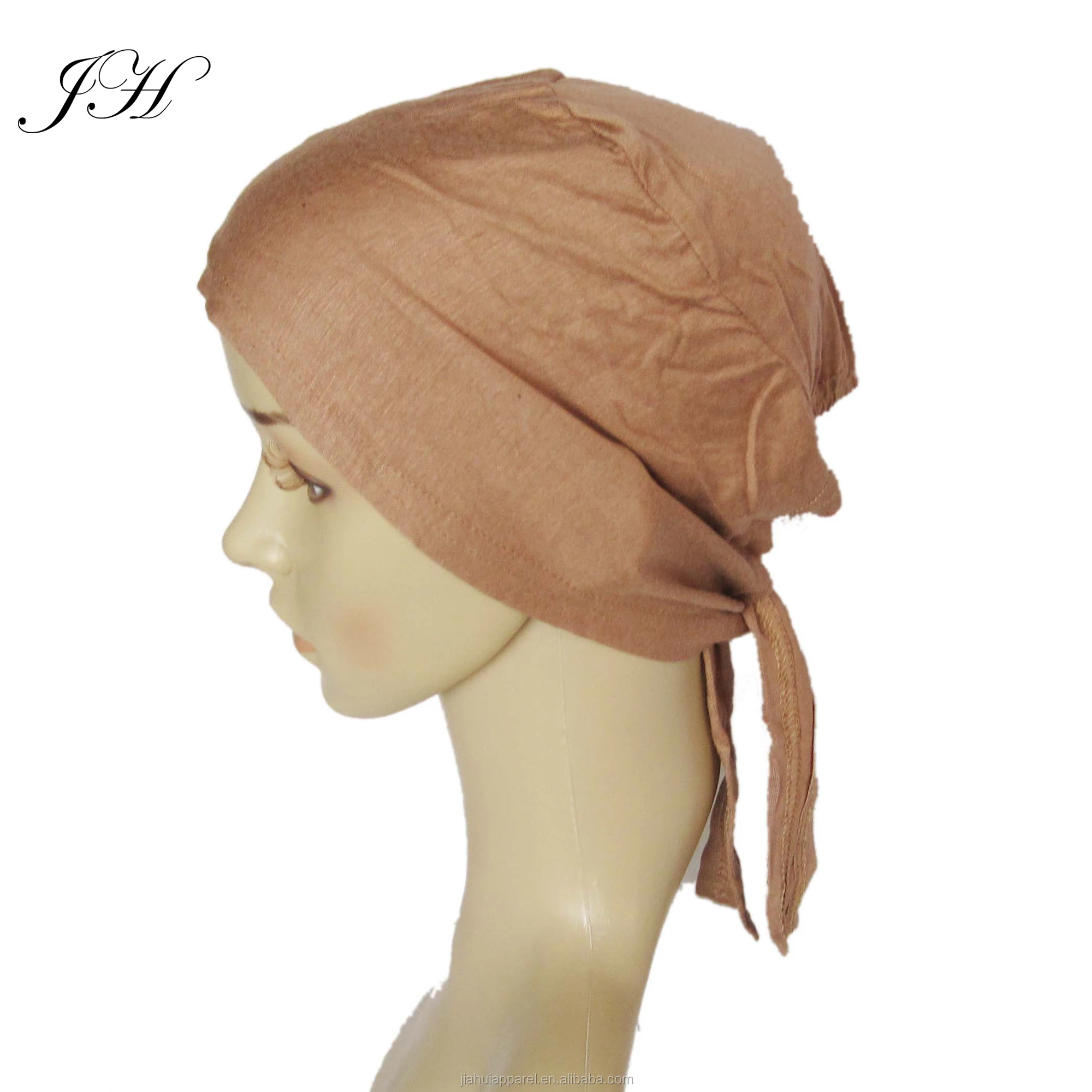 Muslim Women Lace Inner Caps Islamic Ladies Hijab Hats Head Wrap scarf Headwear 