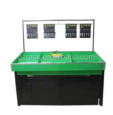 Стальная витрина для фруктов и овощей