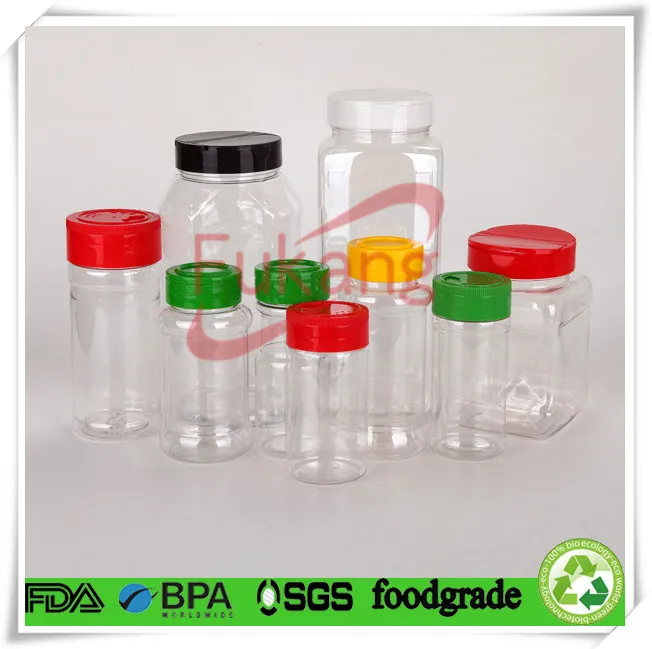 Clear Empty Spice Bottles 500ml Plastic Pet Salt Shaker Spice Jar Suppliers  and Manufacturers - China Factory - Fukang Plastic