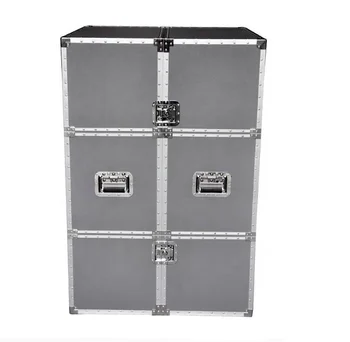 Customised large pro road aluminum TV lp flight case with dividers