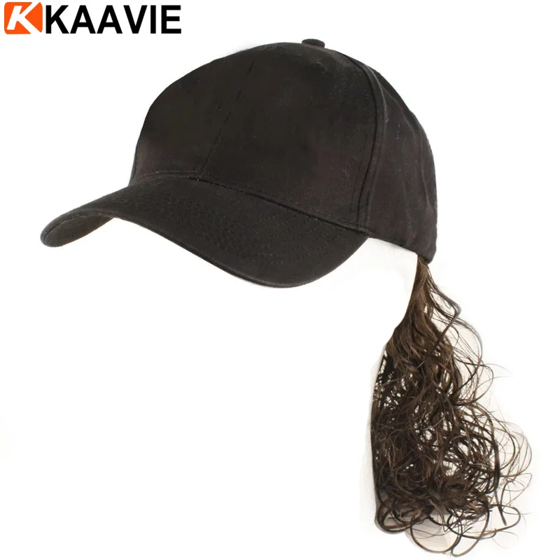 Baseball Cap Hat With Blonde Hair - Buy Baseball Cap Hat With Wig,Baseball  Hat With Long Brown Hair Funny Ball Caps Costume Wig Fake Joke Disguise,Hats  With Hair Attached Product on 