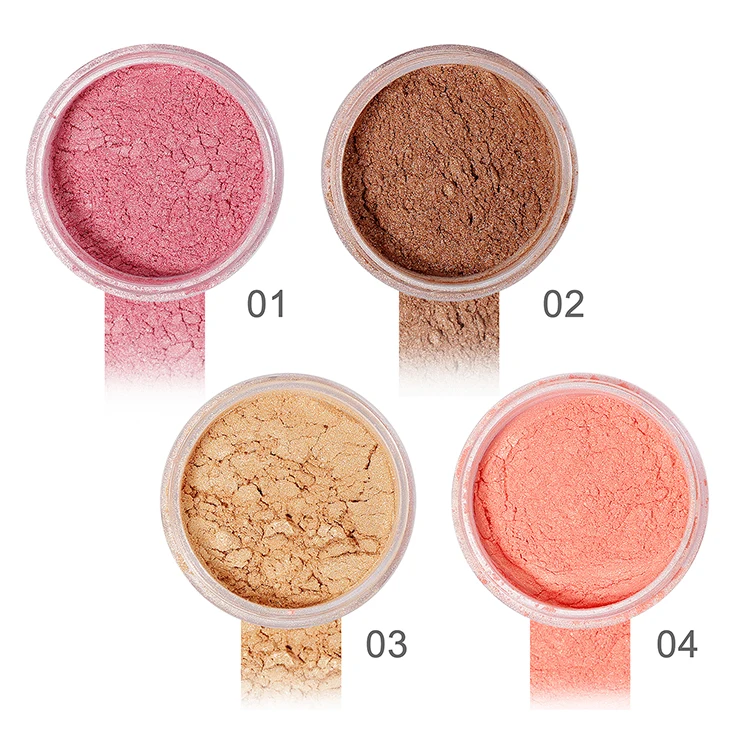 [private Label Cosmetics] 4 Colors Multi Use Highlight Loose Powder As  Eyeshadow/ Blush/ Highlighter - Buy [private Label  Cosmetics,Highlighter,Loose 