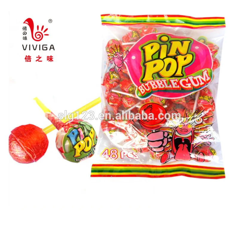 21g Big Pin Pop Lollipop With Gum Filled