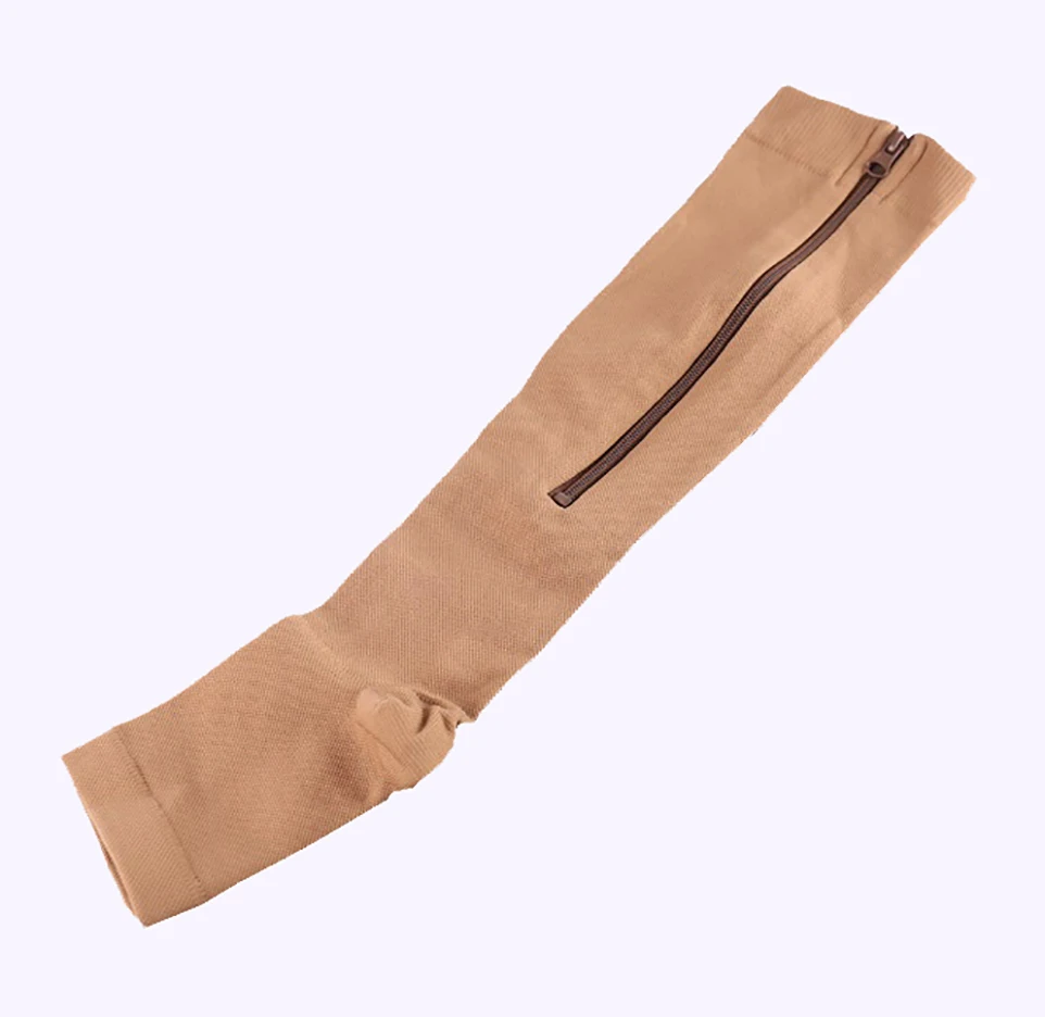 In-stock Item Compression Sport Socks Lady Girls Man Boy Zipper Nylon Mature Women High Heels Stocking Tube Compression Stocking