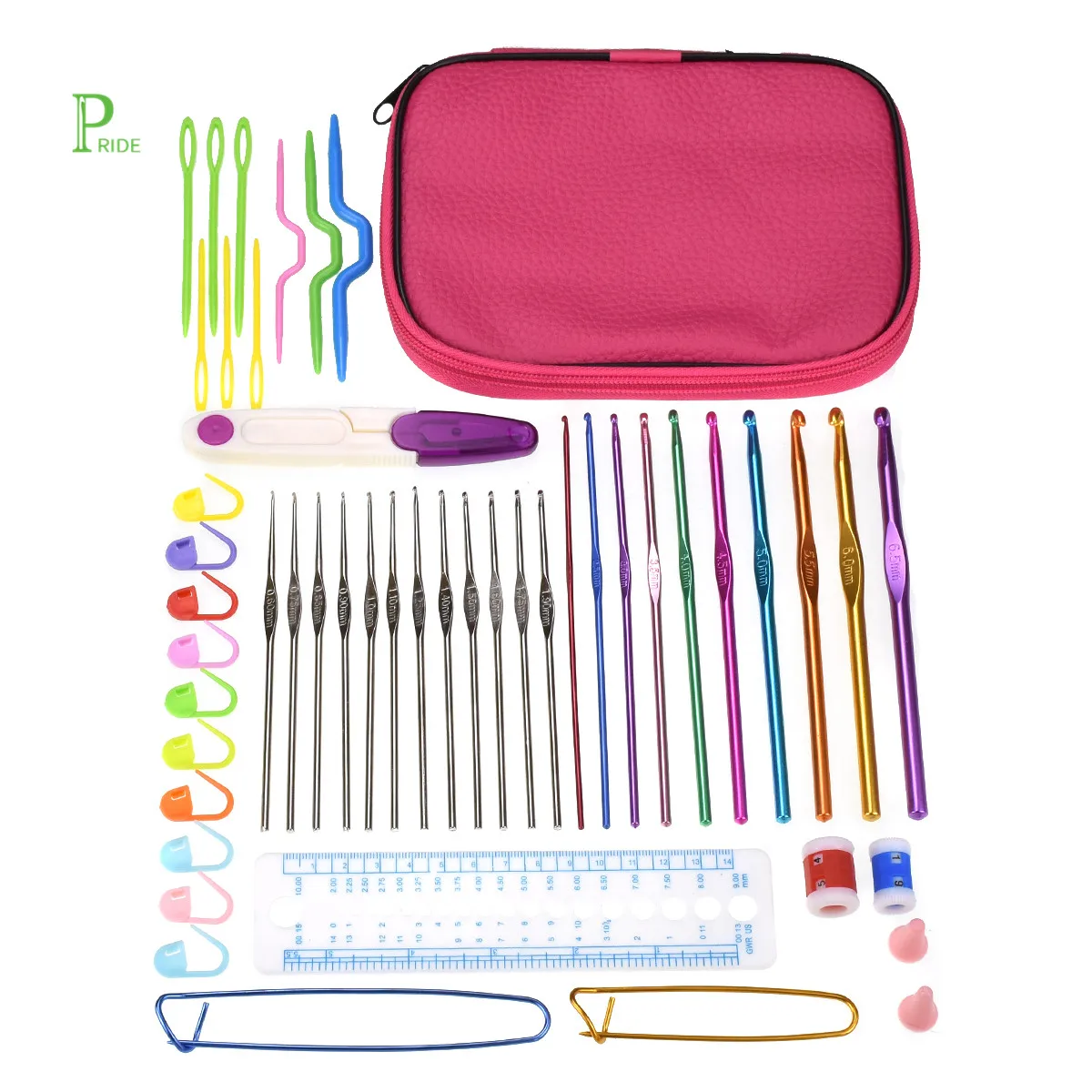 Knitting Tools Crochet Needle Hook Accessories Supplies With Case Knit Kit New 