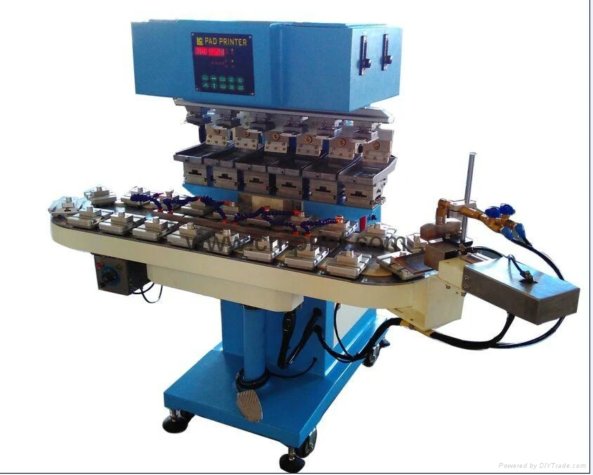 6 Color Pad Printing Machine Parts With Flame System Pad Printer On