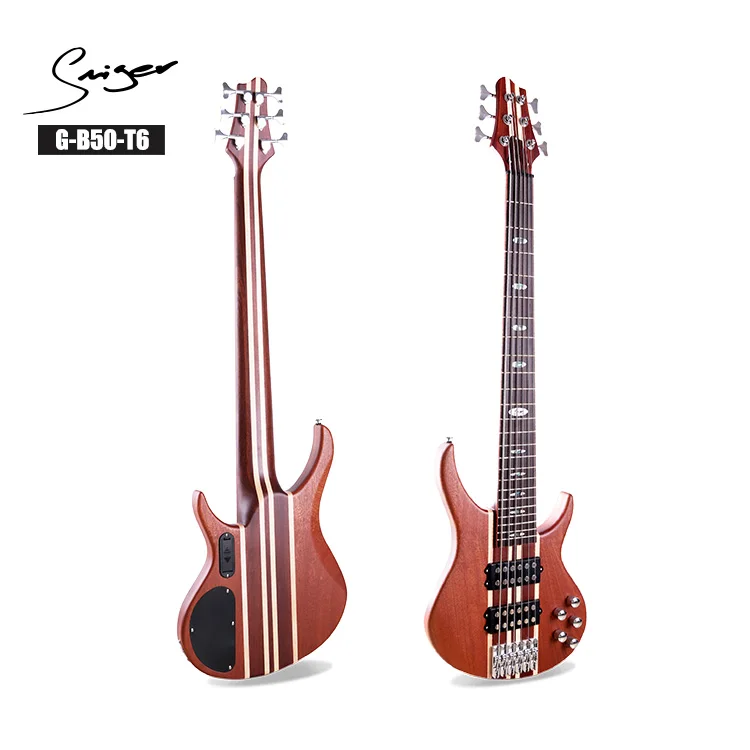 SMIGER G-B50-T6 Neck-through Bass Guitar - Active 6 String