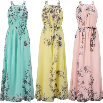 Bohemian Women Beach Sleeveless Maxi Dresses Plus Size