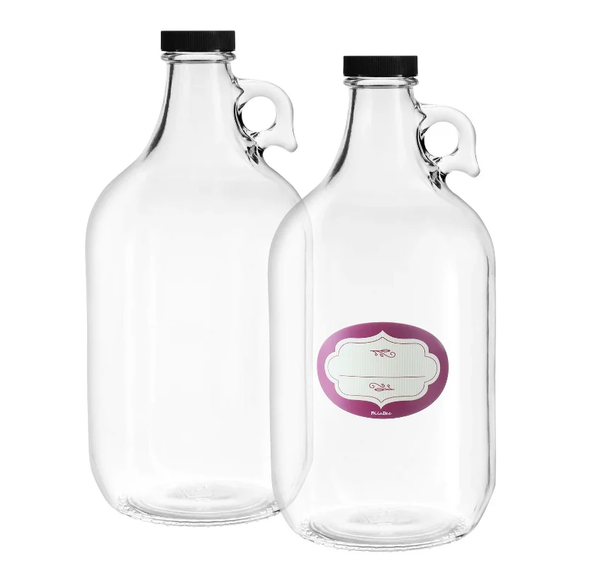 4 Glass Water Bottle, Includes 38 mm Polyseal Cap, 1 gal Capacity