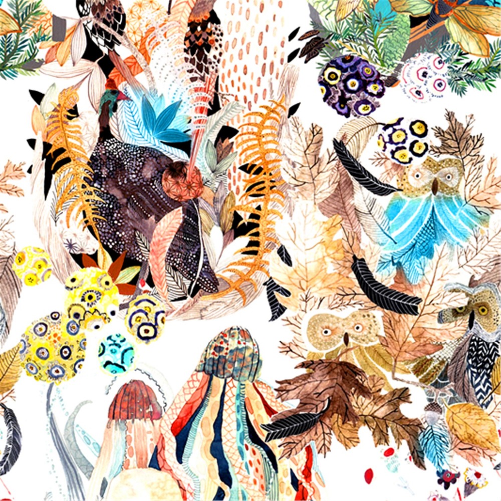 
Красивая дизайнерская ткань из полиэстера с цифровой печатью для шарфа 