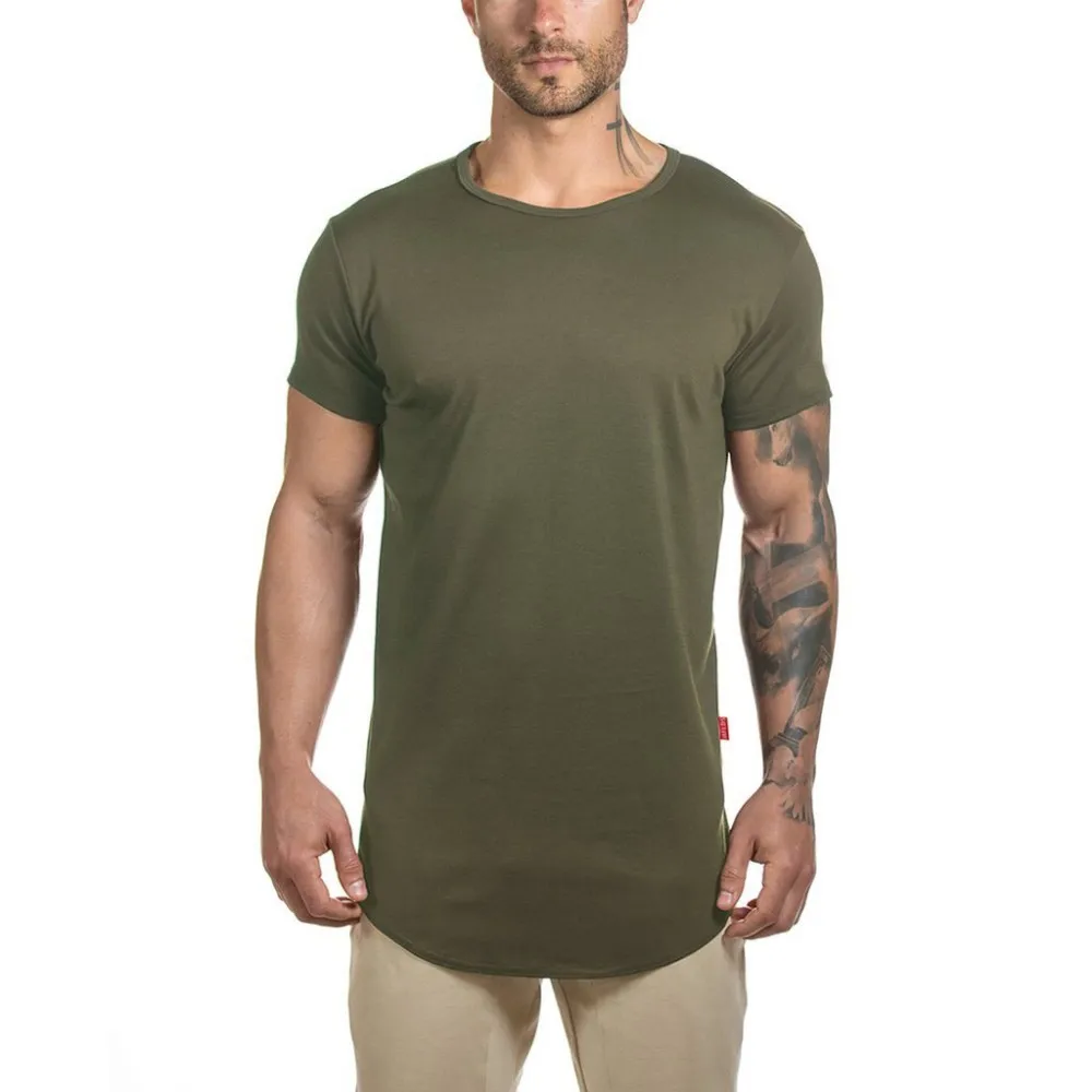 longline curved hem t-shirt