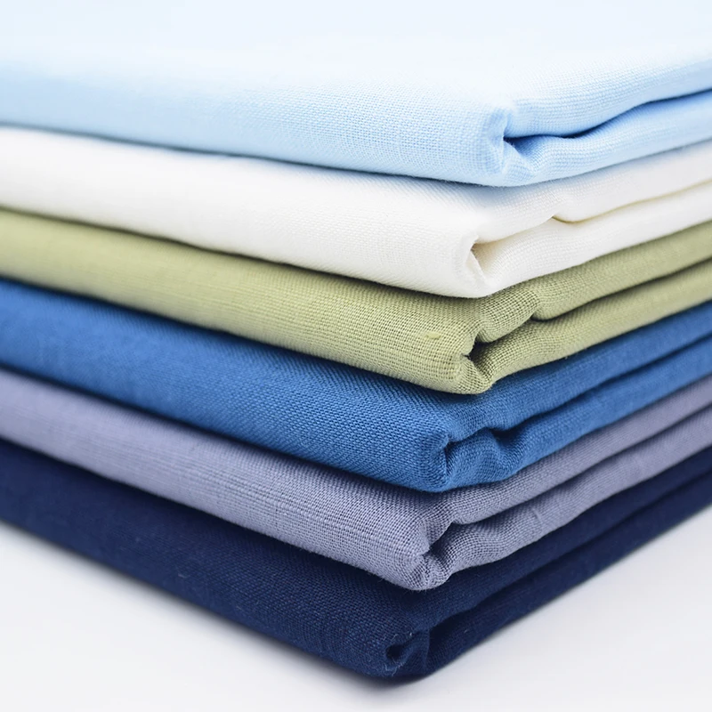 Skygen чесаные прочные цветные мягкие однотонные окрашенные рубашки из 55% льна 45% хлопчатобумажная ткань для рубашек