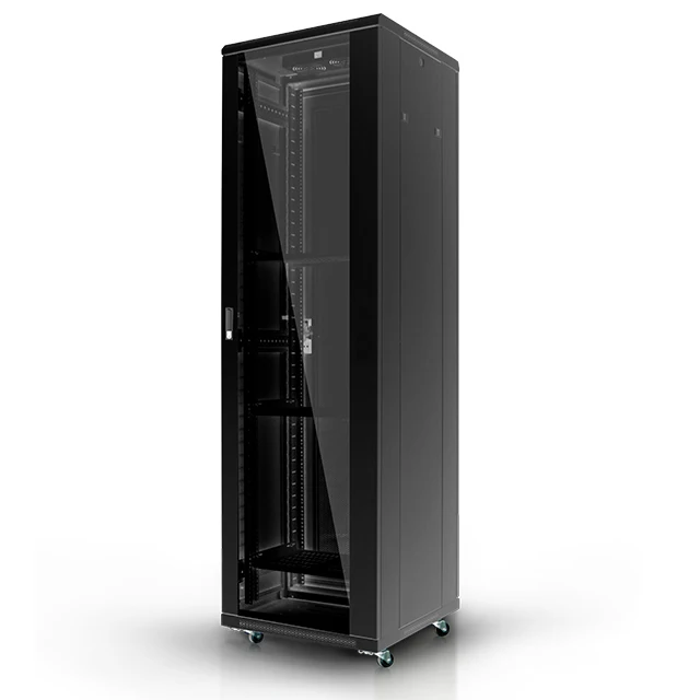 ningbo lepin customize size cold wind channel 42u 19u black network glass door server rack cabinet prices list for data center