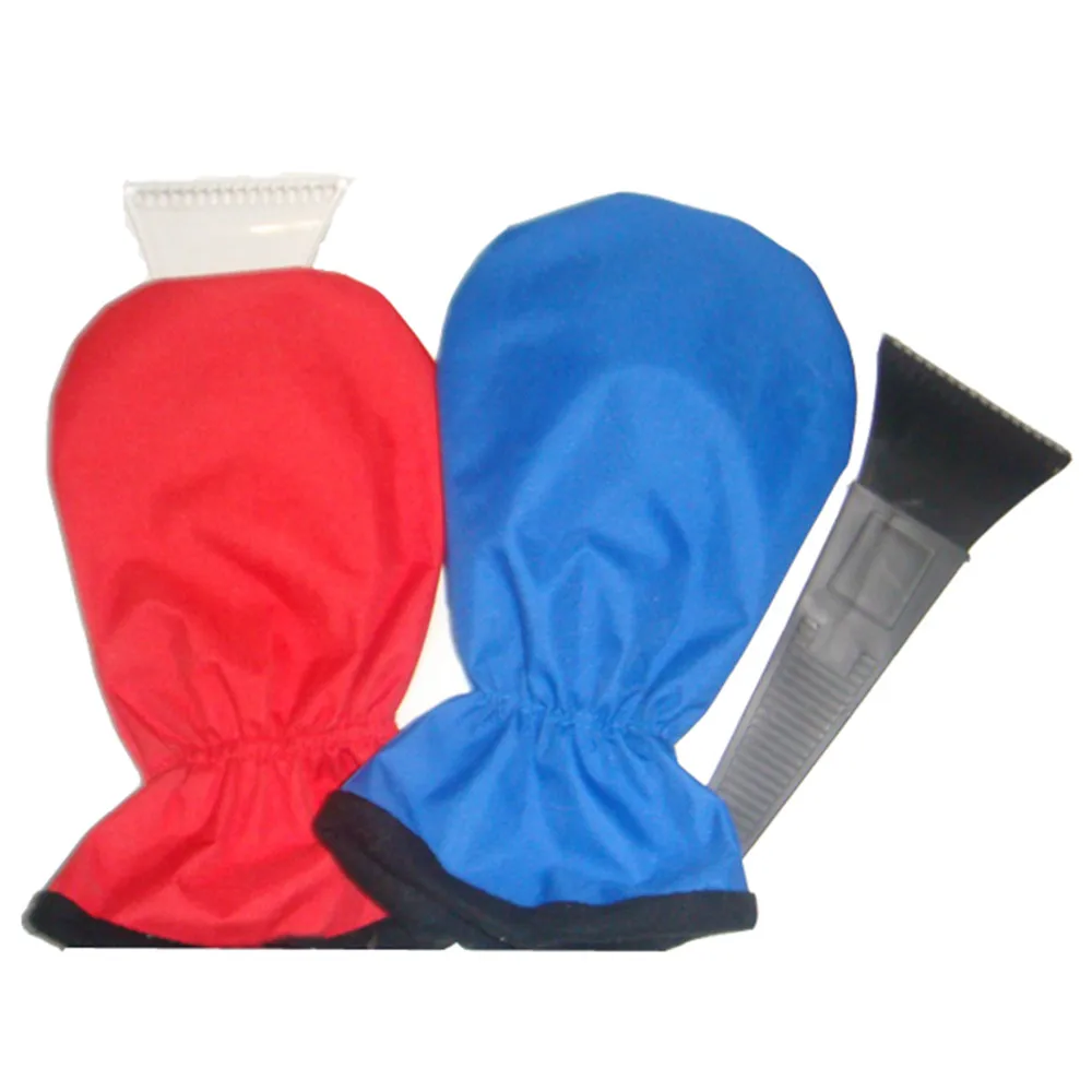 Снежная щетка с логотипом под заказ водонепроницаемая теплая перчатка для скребка льда лобового стекла автомобиля