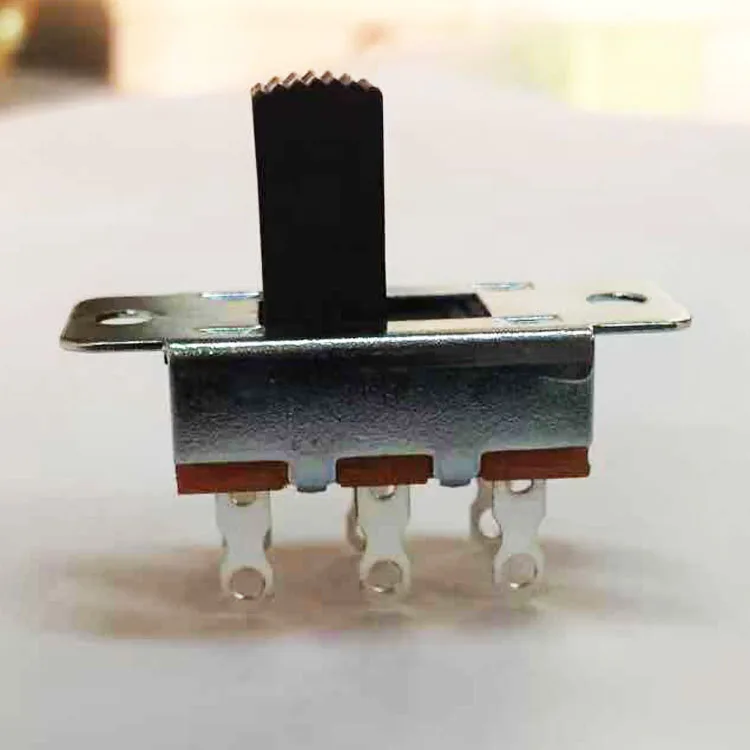 Towei Slide Switch Supplier 6A~120V 3A~250V T105 6 Pin 3 Position Spring Slide Switch for Microphone