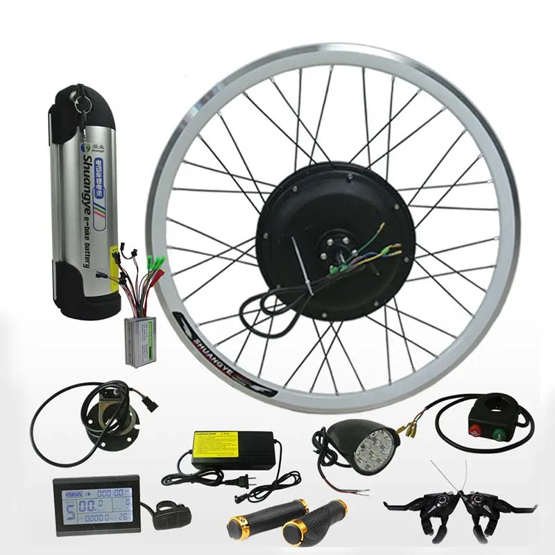 Shuangye 36V12ah Battery With Energy Efficient Brushless Motor Electric Bike Rear Wheel Conversion Kit