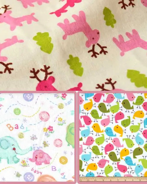 Printed Newborn Baby Flannel Fabric, For Garments at Rs 48/meter