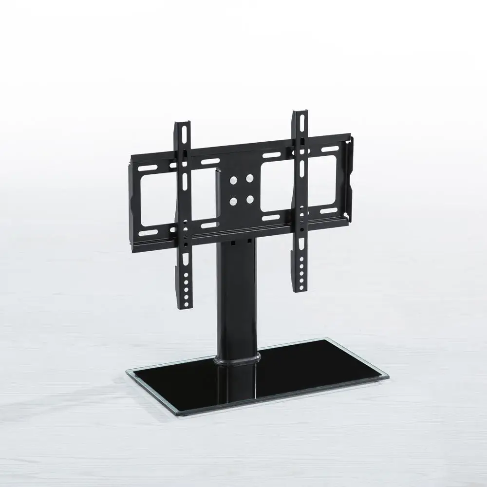2019 New Design Corner Tempered Glass Metal Small TV Stand Shelf for Bed Room or Living Room
