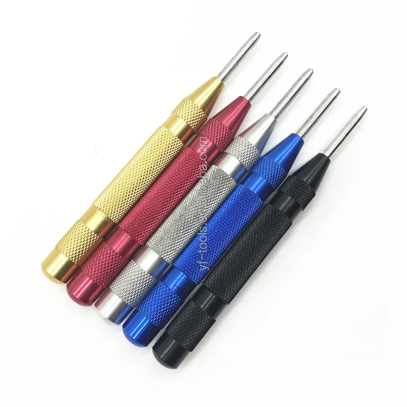Silver Automatic Center Punch Protective Cap Metal Working Punching Marking Tool for Wood Metal