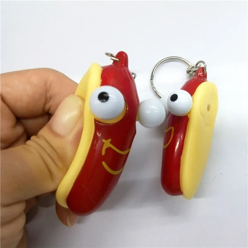 Hot Dog Vinyl Keychain