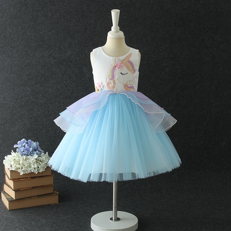 unicorn dress for birthday girl Unicorn Girls Birthday Costume, C / 9-10T main image 1
