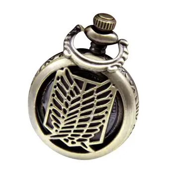 Japanese anime animation bronze hollow pocket watch for student love attack on titan cartoon watches Factory Direct Sale!