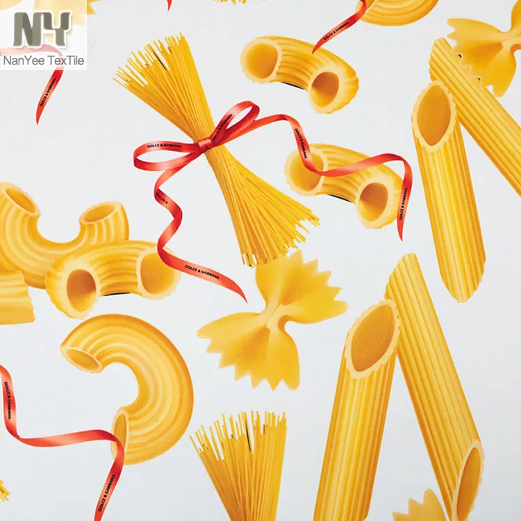 Nanyee Textile Wholesale Spaghetti Design Food Prints Fabric