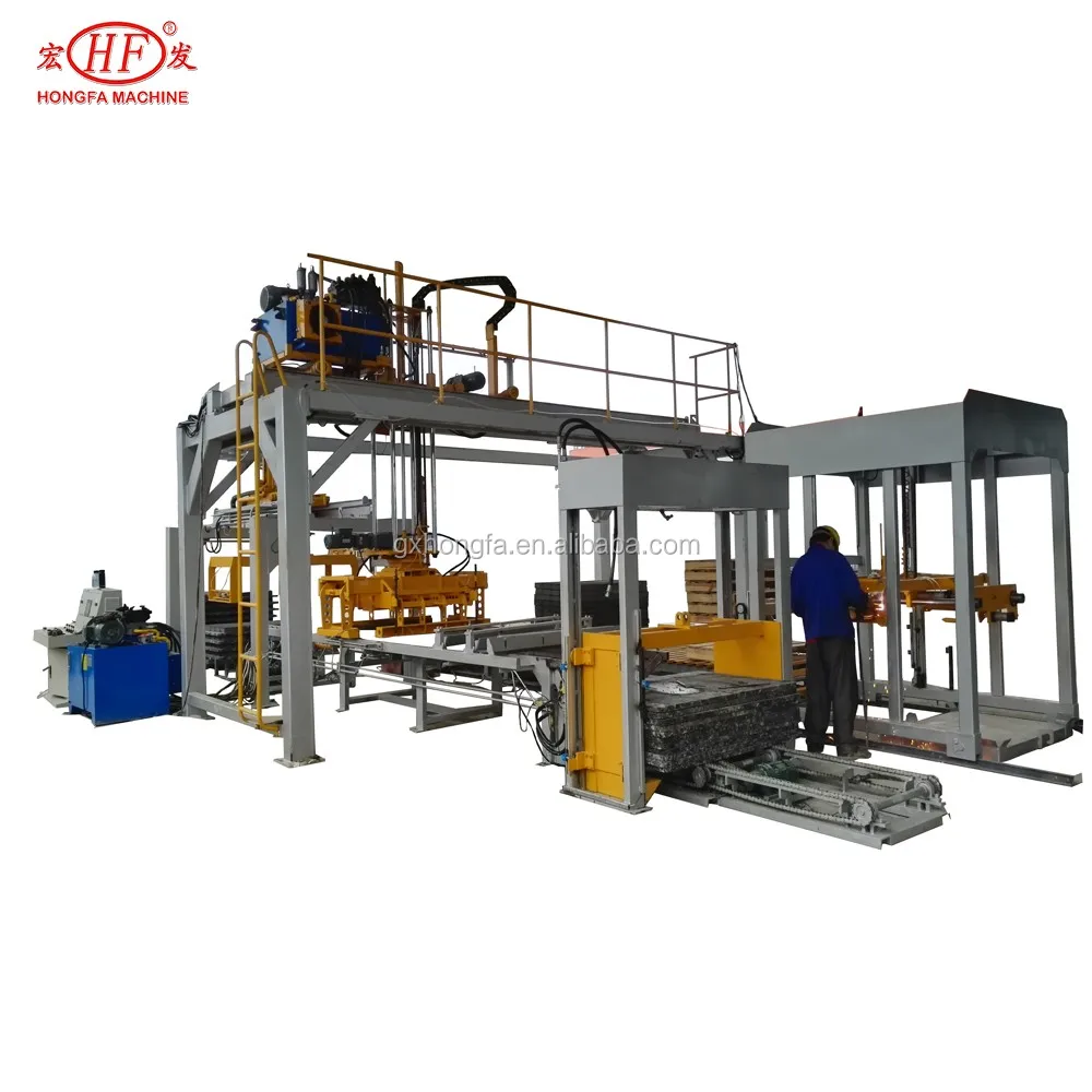Interlocking Paving Stone Kerb  Brick Making Machinery of  Block Clamper  Block Stacker Brick Cubing Machine System in Nigeria
