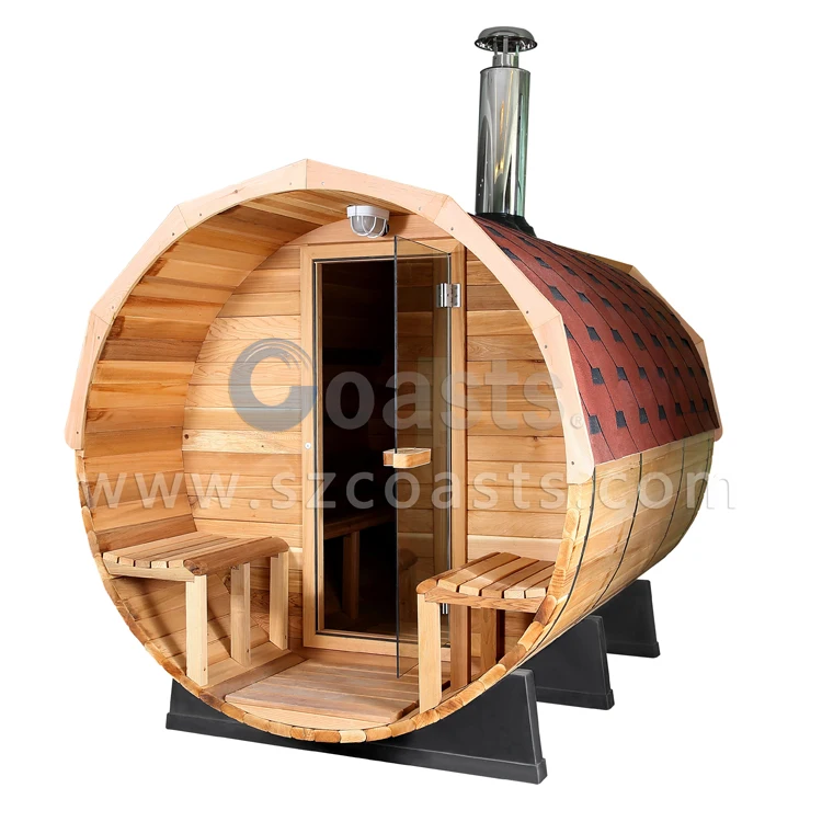 2018 Factory New Design Beat Selling Wooden Sauna Panoramic Barrel Sauna