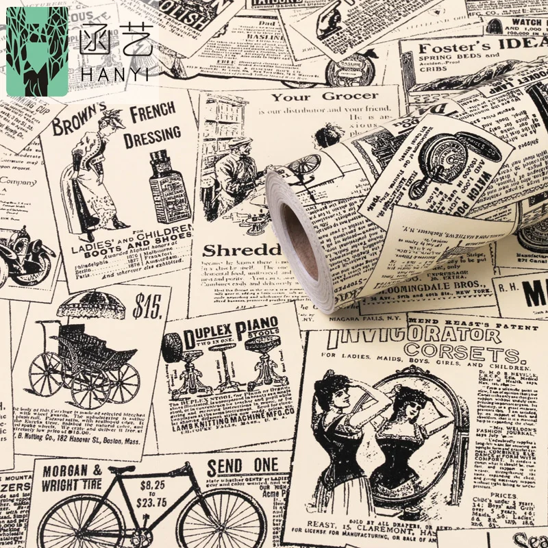 Vintage Newspaper Wallpaper Peel and Stick, Black and White Wallpaper, Old  Newspaper Print Wallpaper for Kitchen, Self Adhesive Wallpaper - Etsy