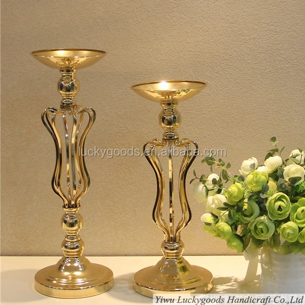 Ldj293 2021 Best Selling 70cm Tall Wedding Gold Candelabra Centerpiece