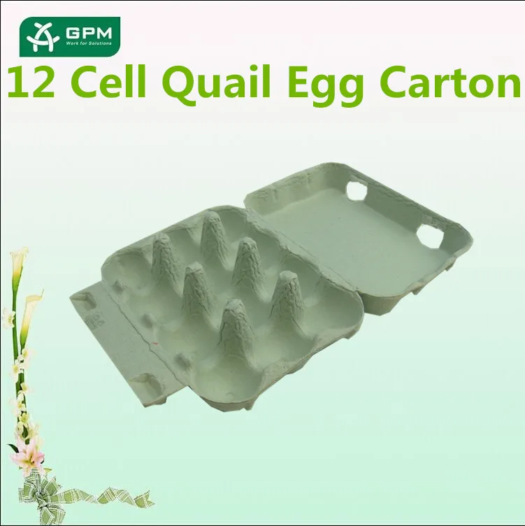 Recyclable 100 Biodegradable Paper Pulp 12 Holes Quail Egg Cartons For