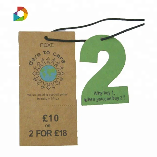 
Подвеска из переработанного крафтового картона, тисненый логотип, бумага, эластичный шнур, веревка для одежды 