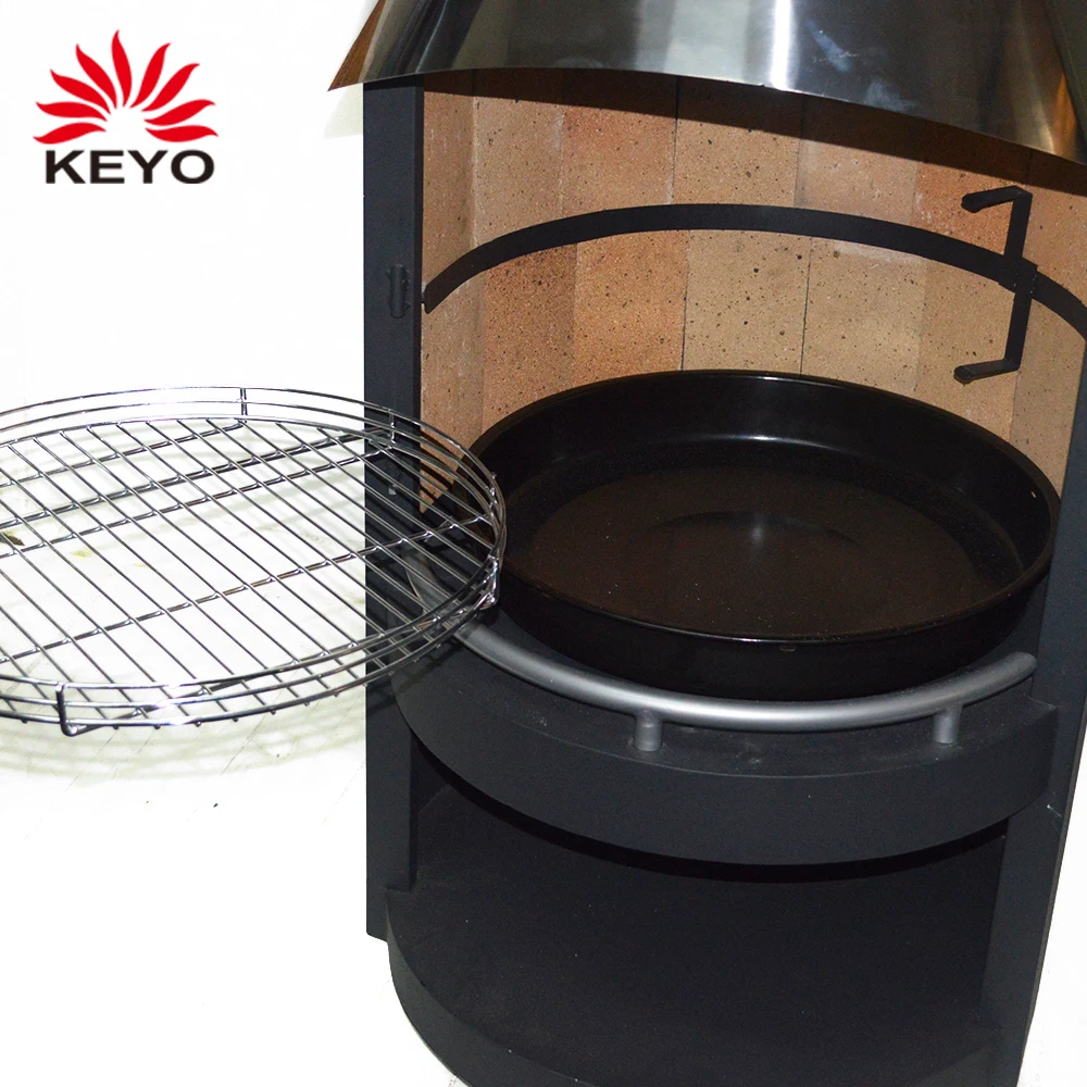 Wood Burning Heater Backyard Barbecue Chimney Fireplace Metal Bbq Charcoal Fire Place Chimney