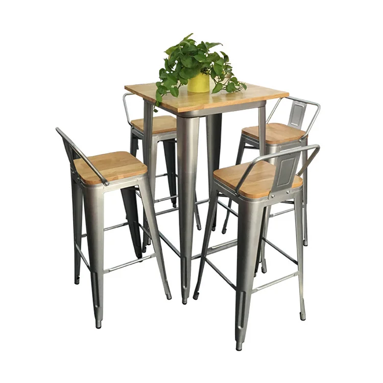 Новый стиль железный барный стул стол для клуба дискотеки