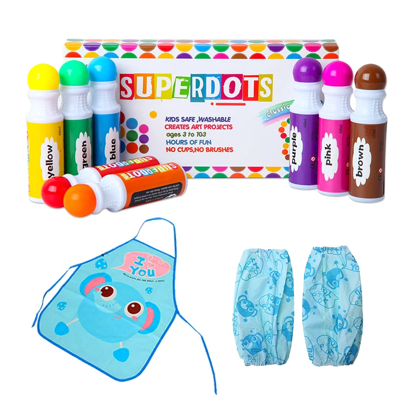 Моющиеся точка маркер CH-2851 цветная водная ручка точка подушечка упакована в цветную коробку