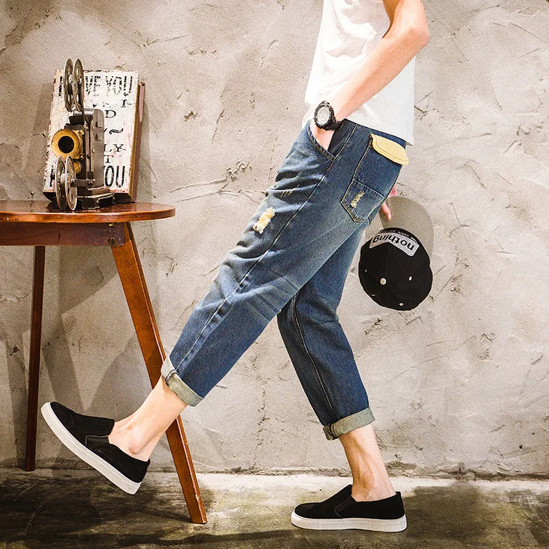 ripped bootcut jeans mens