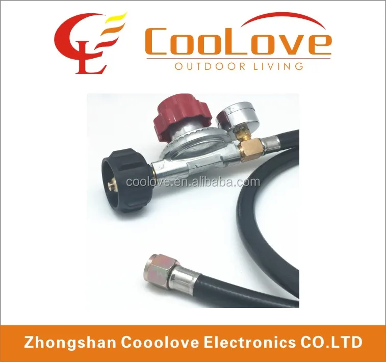 lpg Adjustable Cooking Gas Pressure Regulator With Gauge Meter