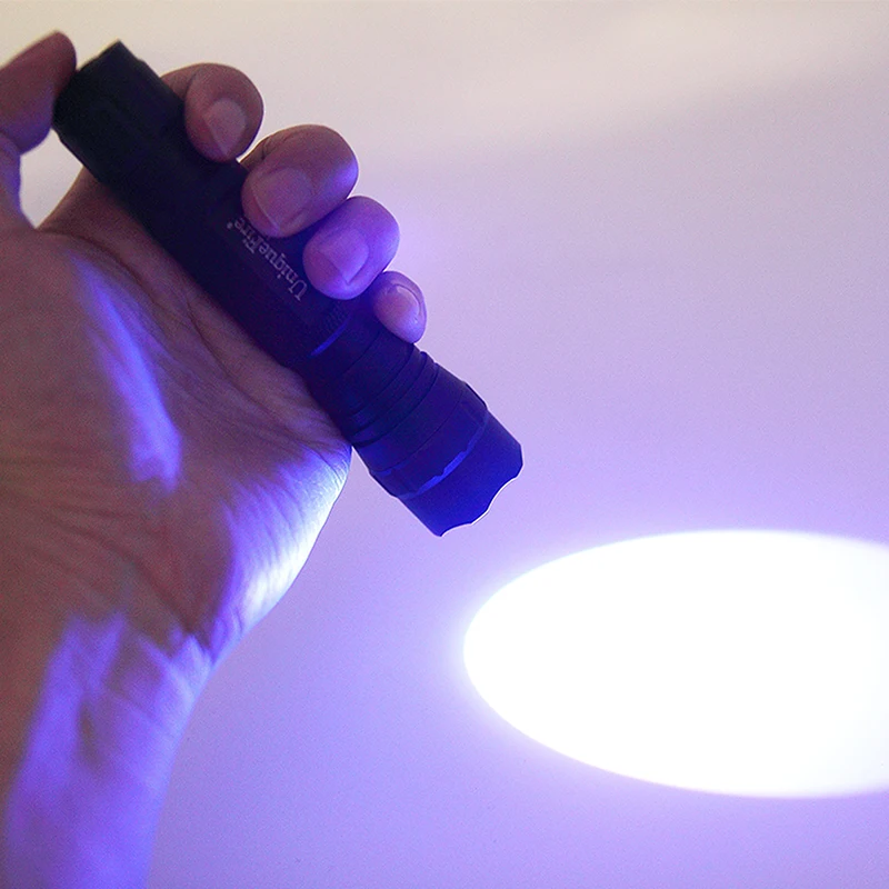 UniqueFire 501B Uv Rechargeable Mini Black Light 3W 365nm UV Light for Resin and Jade Gem Jewelry Identification