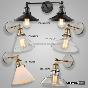 Indoor Vintage Fixtures Antique Brass Wall Light