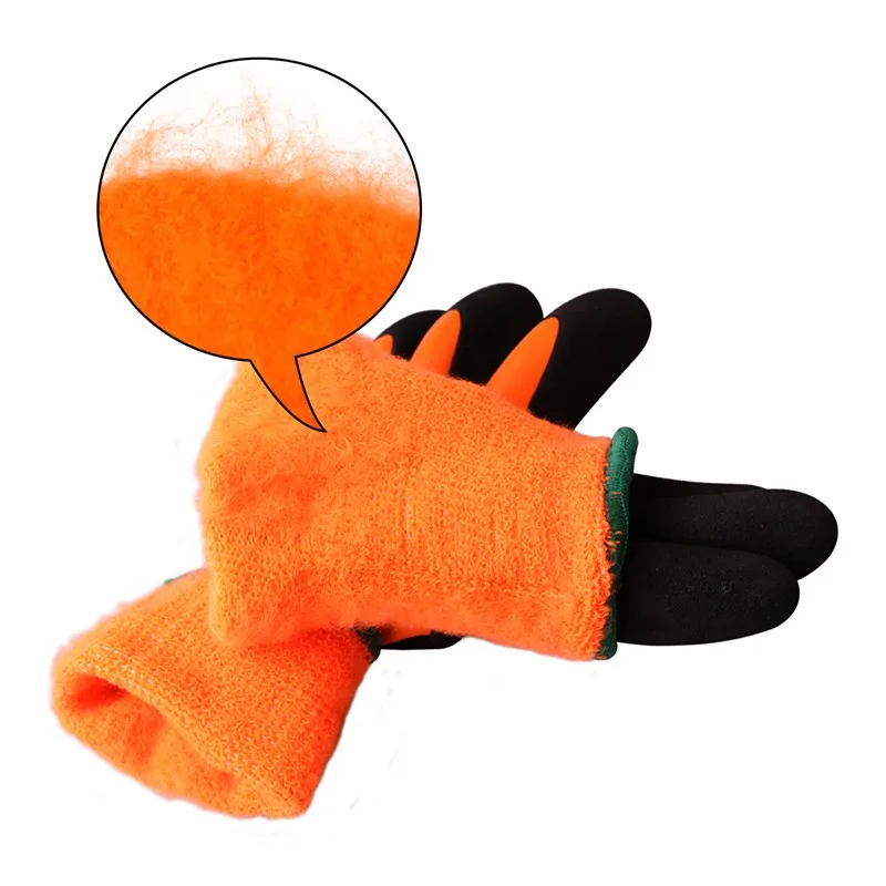 Double Shell Latex Coated Outdoor Winter Working Gloves Wholesale