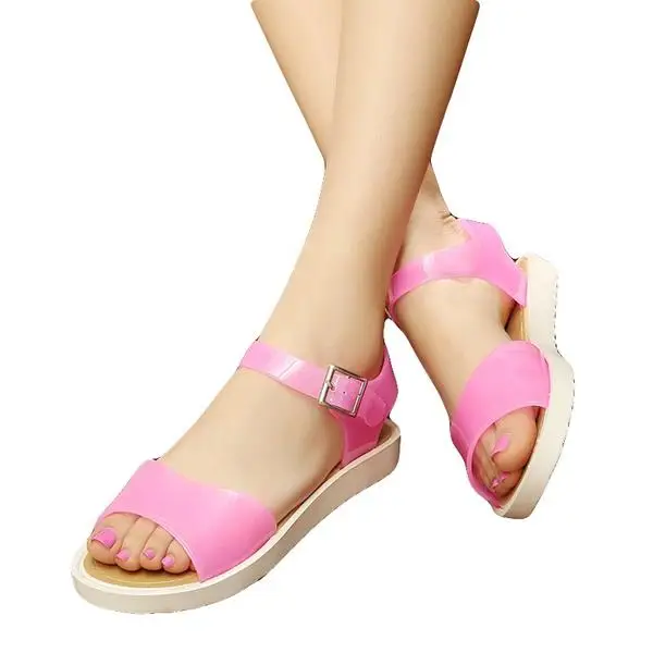 colorful jelly sandals