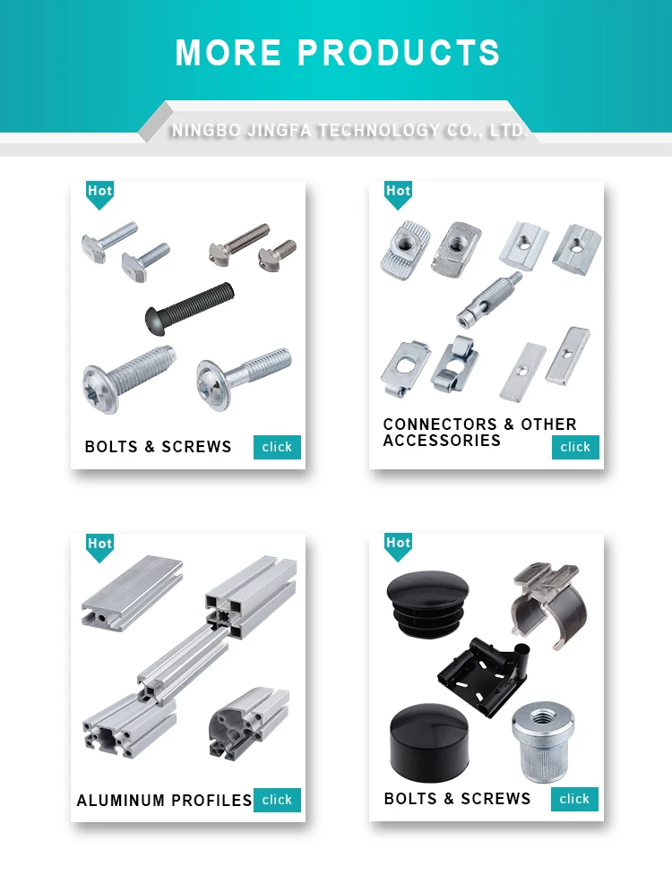 Aluminum profile connector 20x20 compatibility chart