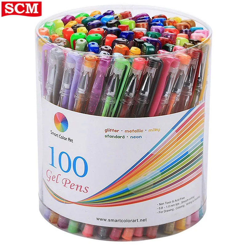 48 penne gel e 48 ricariche per libri da colorare e disegnare Confezione da 96 penne gel per libro da colorare per adulti 