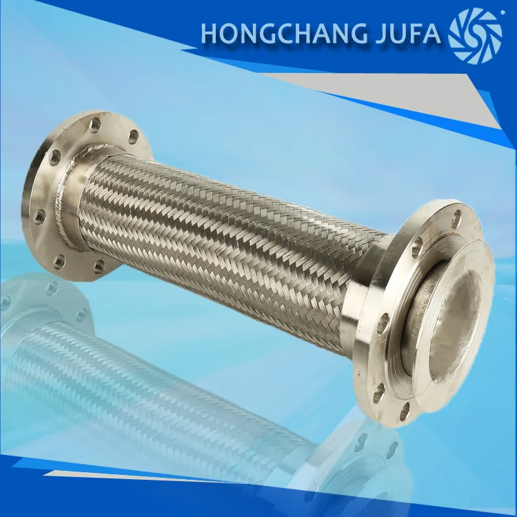 Flange Connection Ss316 Flexible Braided Hose With Corrugated Inner ...