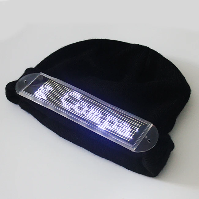Smart Led Cap USB Recharge DIY Programmable Message Led Hat Led Display Moving Hat