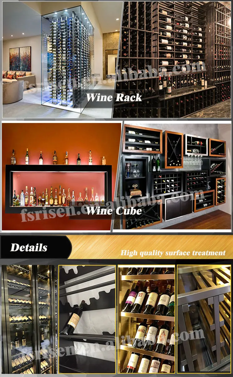 High-end Design Custom Wine Rack Stainless Steel Constant Temperature ...