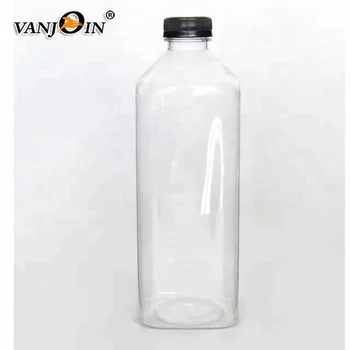 Clear Plastic Bottles - 1 Liter Round Bottle